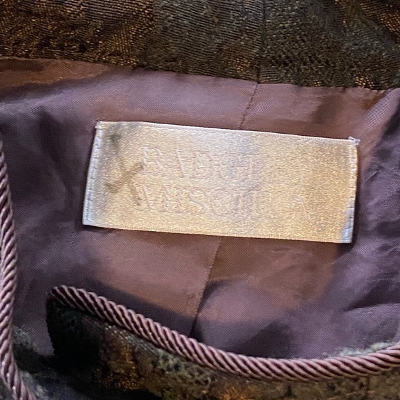 EUC Badgley Mischka size M Floral Brocade wool blend button up jacket. - Picture 12 of 12